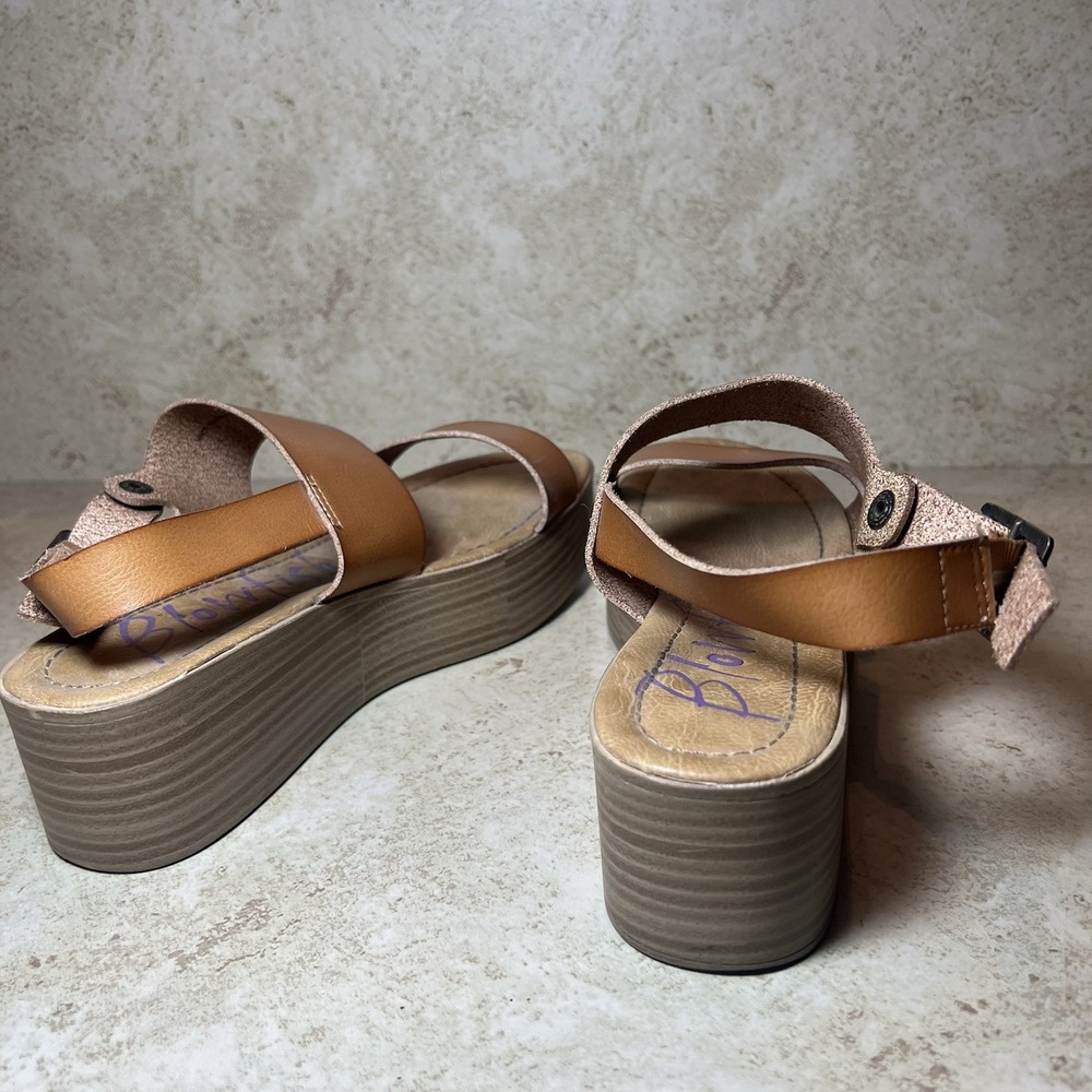 Blowfish Malibu Boho Brown Strappy Platform Sandals Comfortable Size 7 - Picture 5 of 11